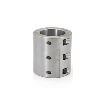 Chromoly steel tube clamp with drilled bolt clearance holes