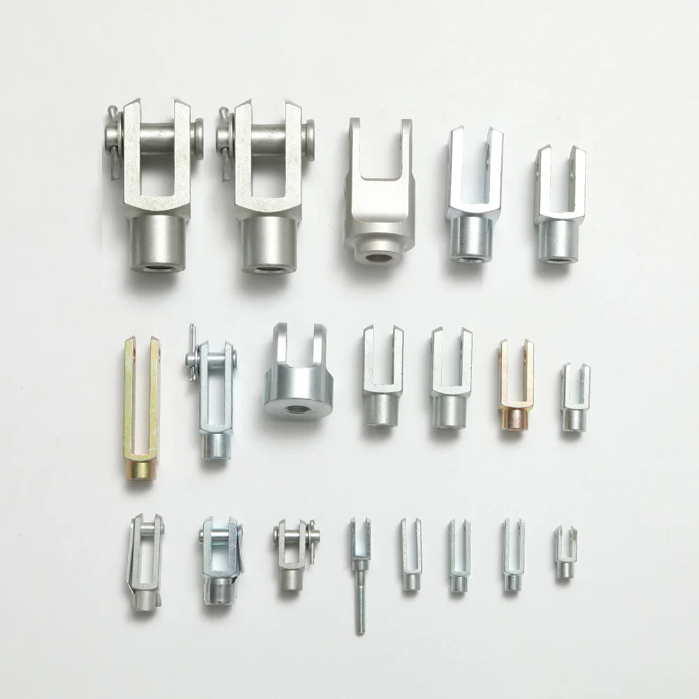 Clevis rod ends, clevis joints, and custom clevis components