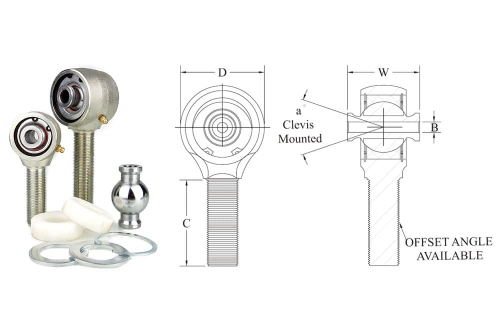 Delrin POM bushing forged flex joint