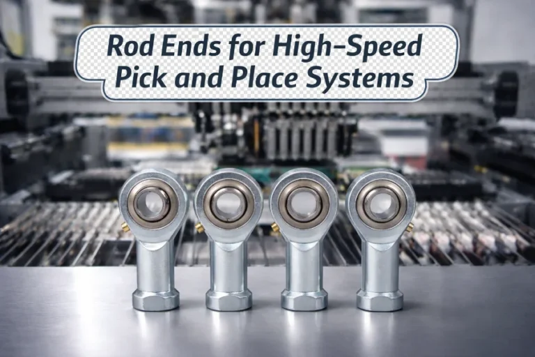 Rod ends for high speed pick and place systems