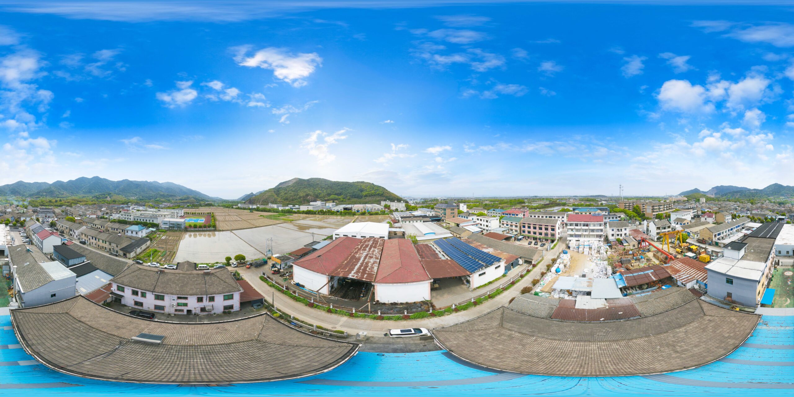 SYZ Machine factory aerial panorama